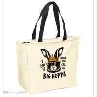I Love It When You Call Me Big Hoppa Bunny Easter Kids Tote Bag thumb 2