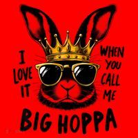 I Love It When You Call Me Big Hoppa Bunny Easter Kids Santa Hat thumb 1