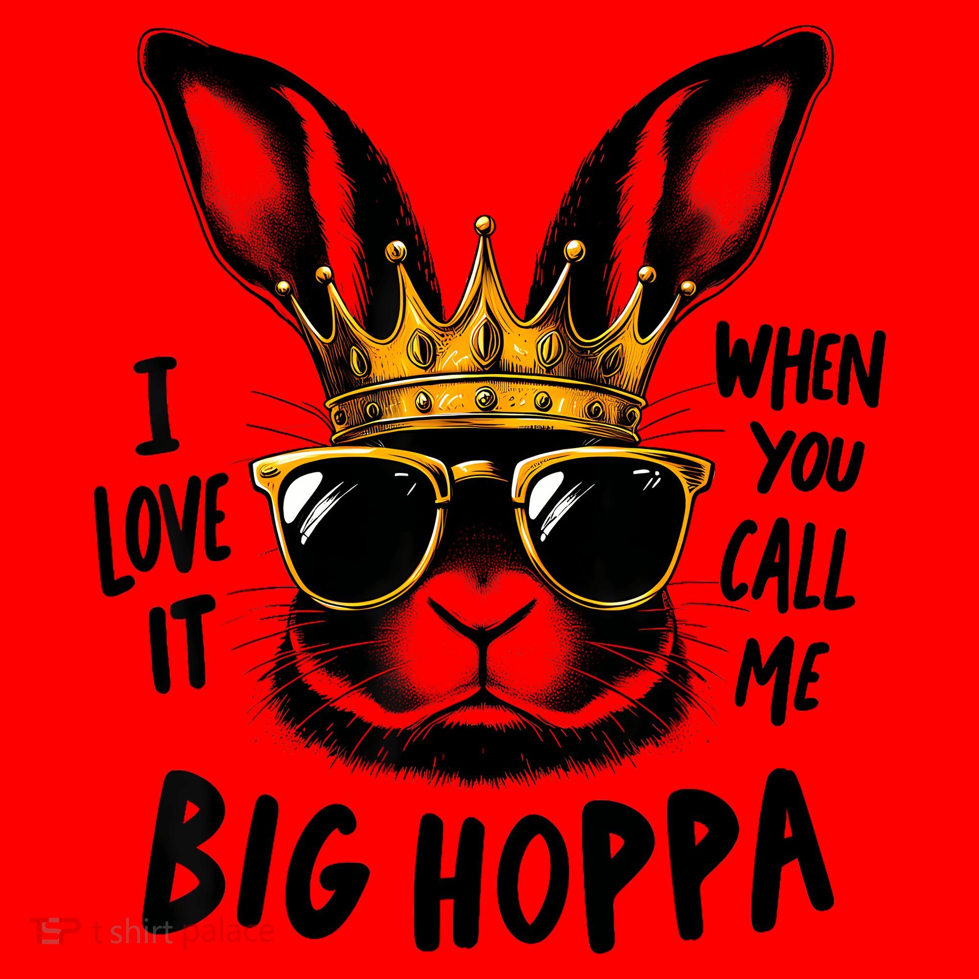 I Love It When You Call Me Big Hoppa Bunny Easter Kids Santa Hat