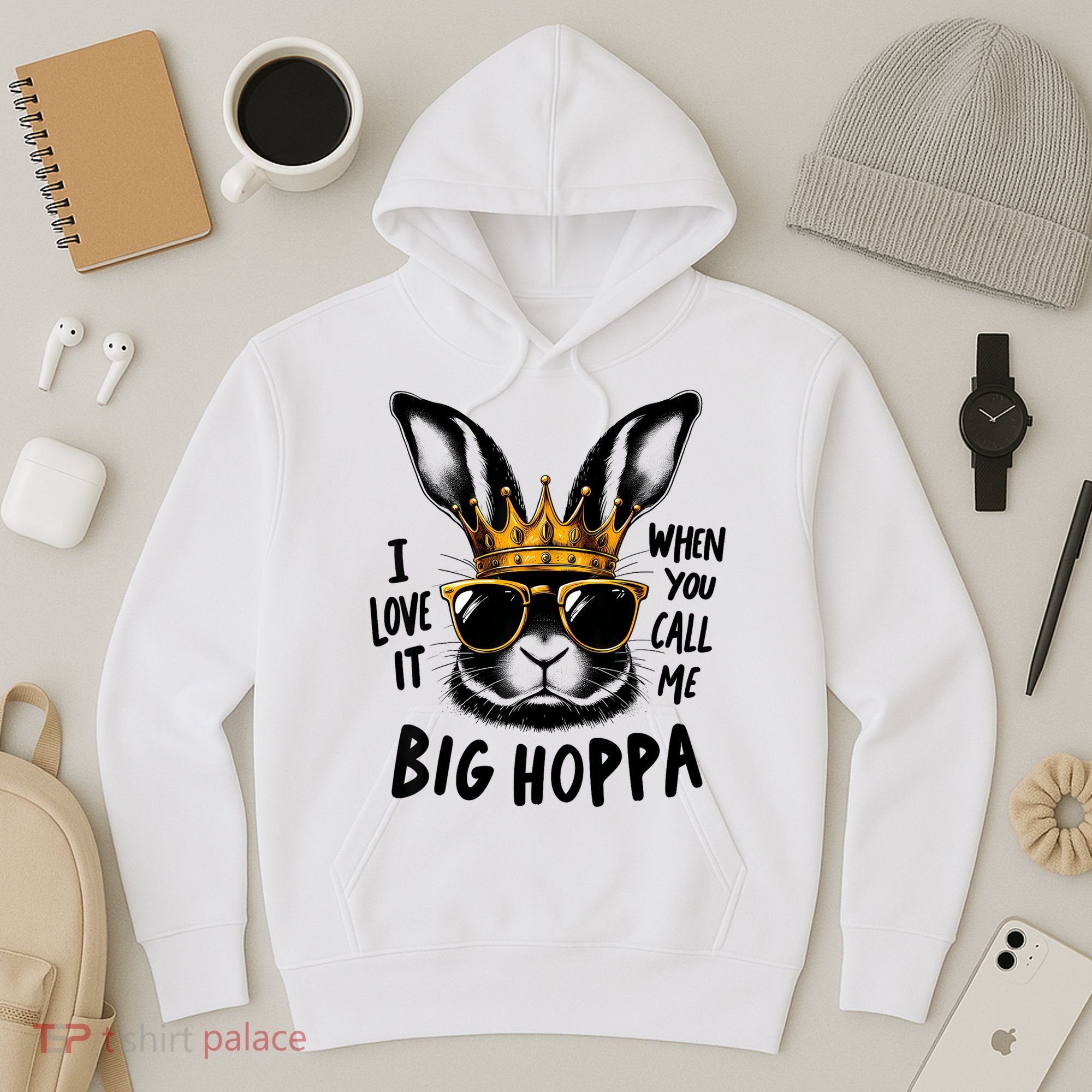 I Love It When You Call Me Big Hoppa Bunny Easter Kids Hoodie