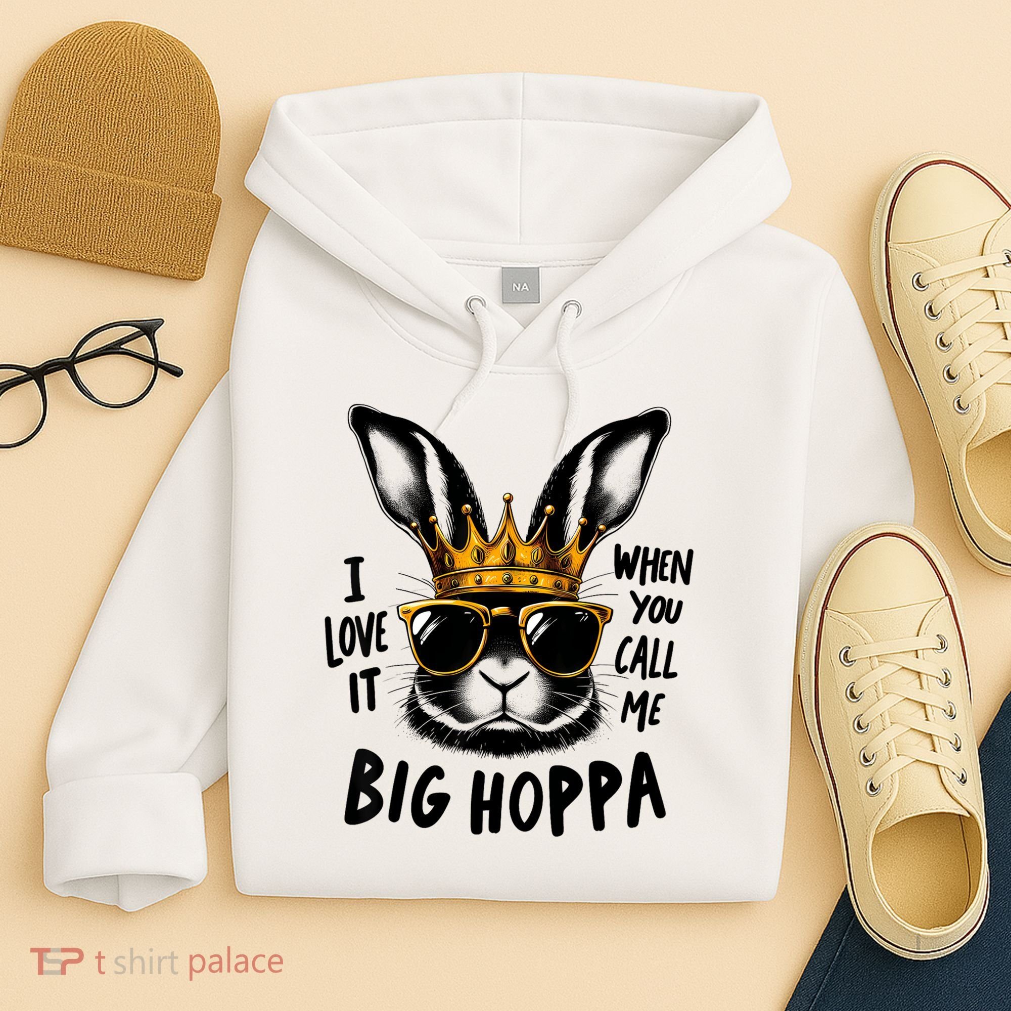 I Love It When You Call Me Big Hoppa Bunny Easter Kids Hoodie