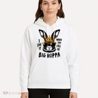 I Love It When You Call Me Big Hoppa Bunny Easter Kids Hoodie thumb 5
