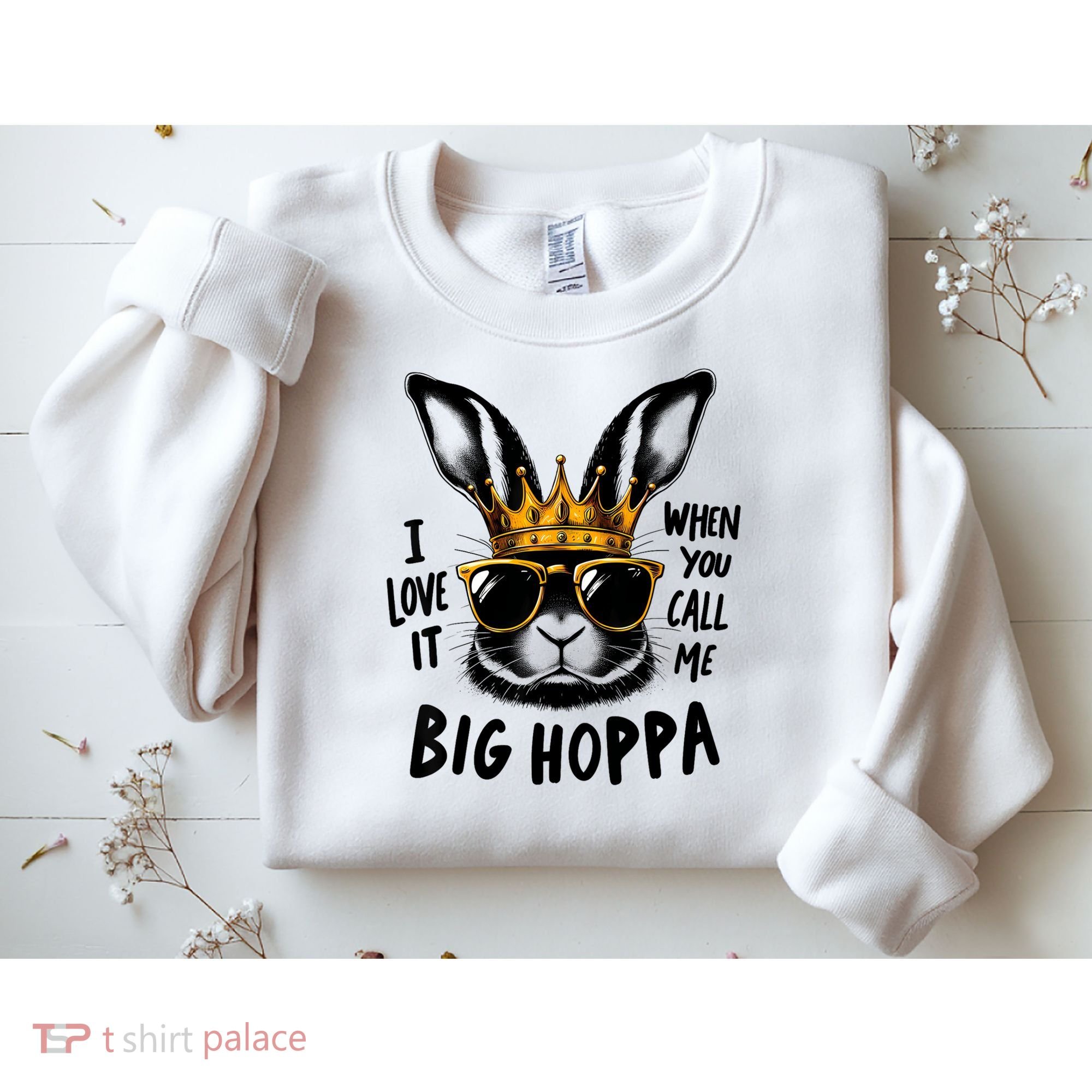 I Love It When You Call Me Big Hoppa Bunny Easter Kids Sweatshirt
