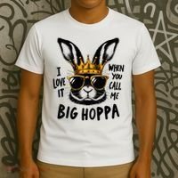I Love It When You Call Me Big Hoppa Bunny Easter Kids T-Shirt thumb 3
