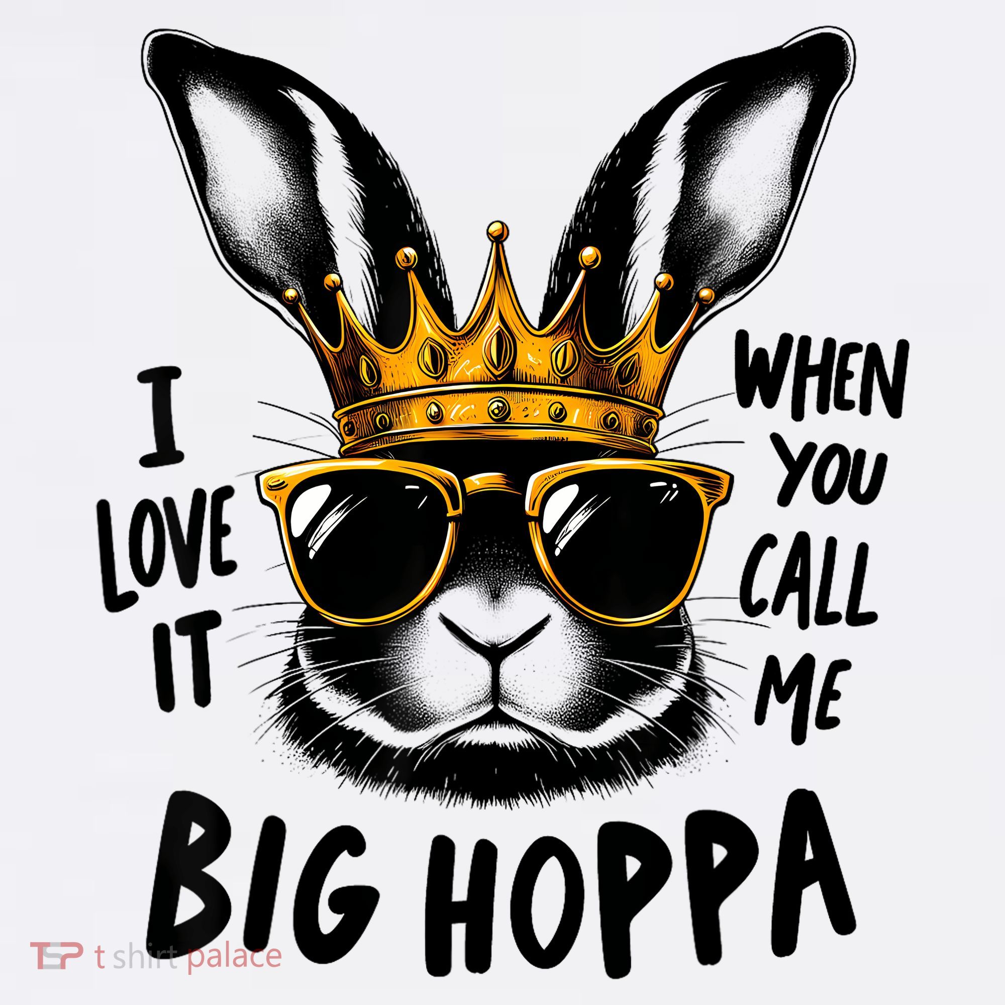 I Love It When You Call Me Big Hoppa Bunny Easter Kids Women's Hoodie