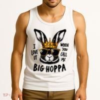 I Love It When You Call Me Big Hoppa Bunny Easter Kids Tank Top thumb 3