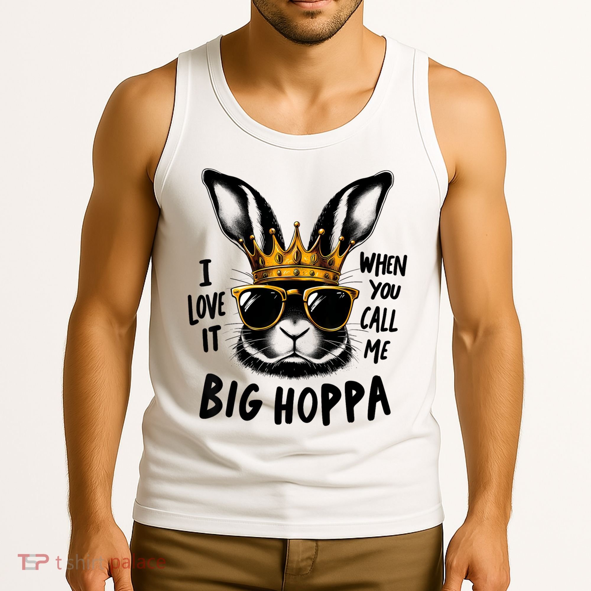 I Love It When You Call Me Big Hoppa Bunny Easter Kids Tank Top