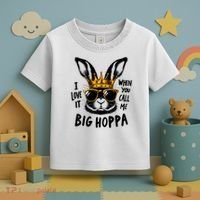 I Love It When You Call Me Big Hoppa Bunny Easter Kids Toddler T-Shirt thumb 3
