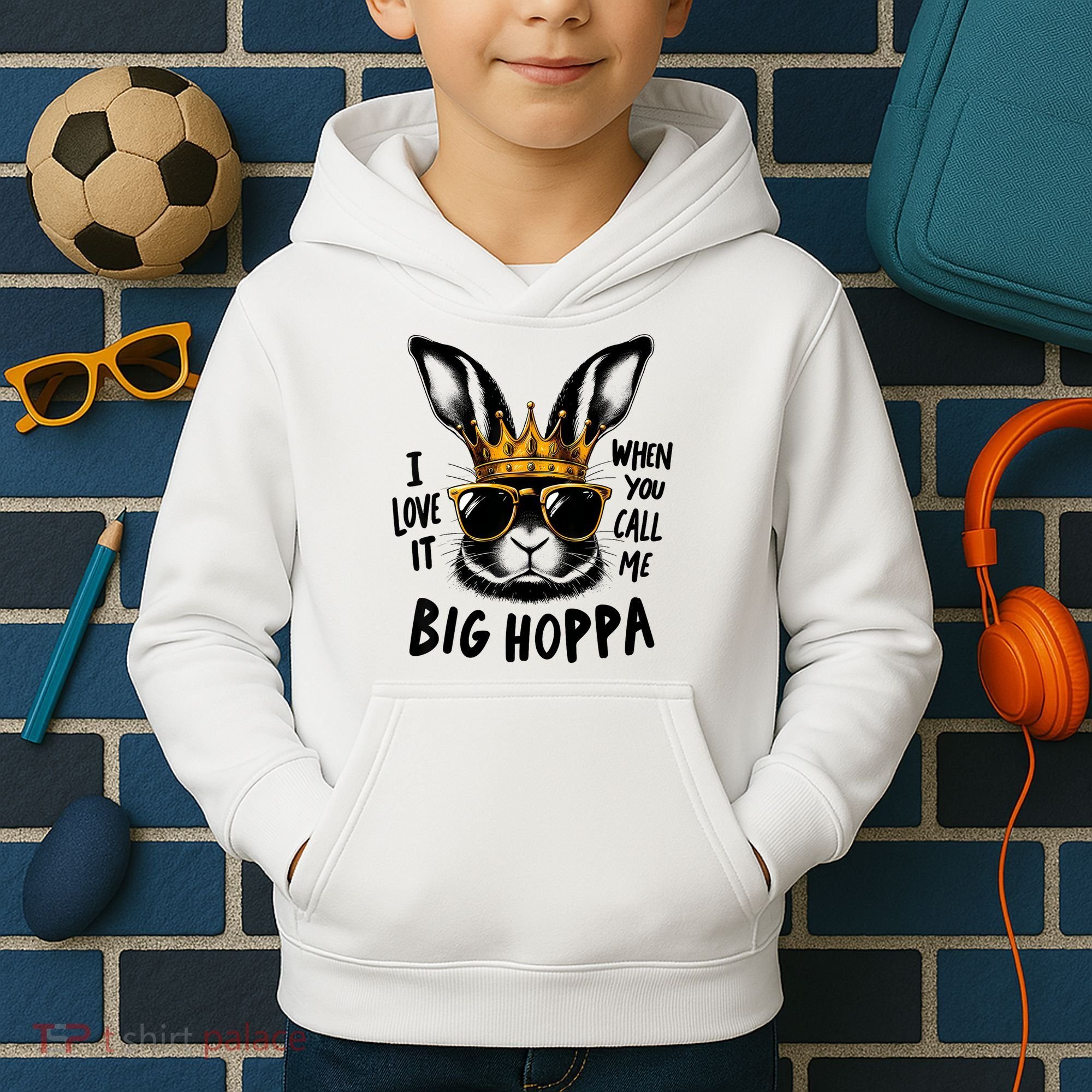 I Love It When You Call Me Big Hoppa Bunny Easter Kids Kids Hoodie