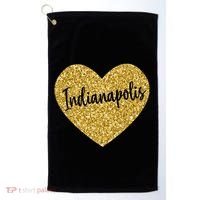 I Love Indianapolis Indiana Usa Cool Gift Golf Towel thumb 0