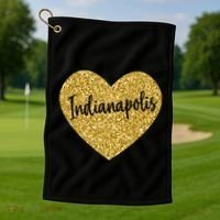 I Love Indianapolis Indiana Usa Cool Gift Golf Towel thumb 1