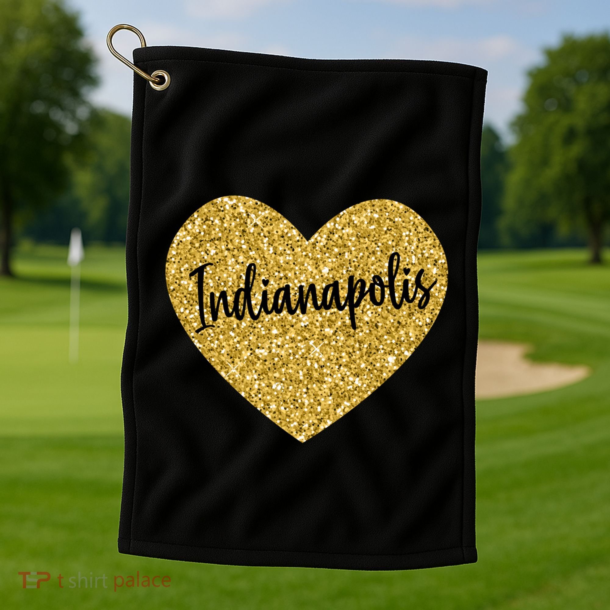 I Love Indianapolis Indiana Usa Cool Gift Golf Towel