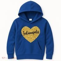 I Love Indianapolis Indiana Usa Cool Gift Kids Hoodie thumb 0