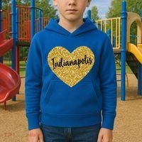 I Love Indianapolis Indiana Usa Cool Gift Kids Hoodie thumb 2