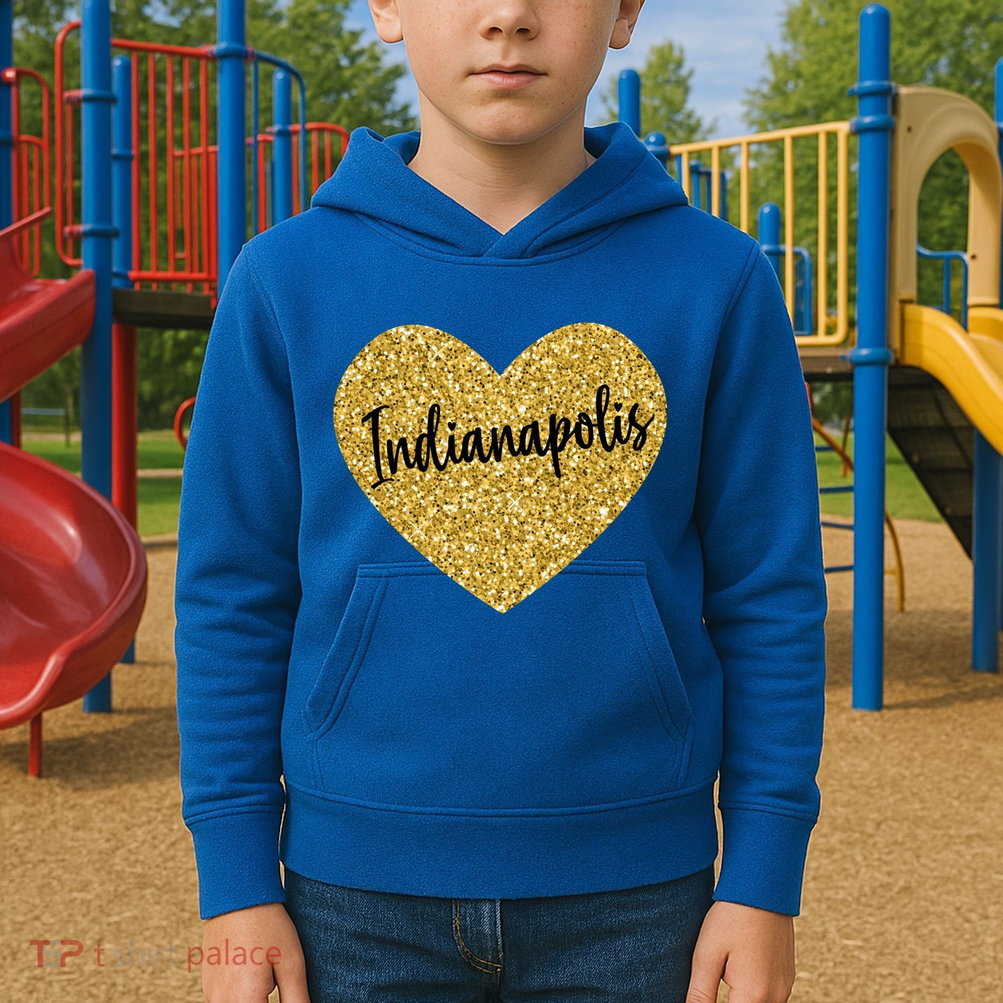 I Love Indianapolis Indiana Usa Cool Gift Kids Hoodie