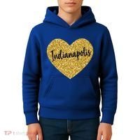 I Love Indianapolis Indiana Usa Cool Gift Kids Hoodie thumb 4