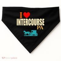I Love Intercourse Funny Pa USA-Made Doggie Bandana thumb 0