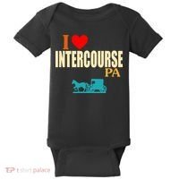 I Love Intercourse Funny Pa Baby Bodysuit thumb 0