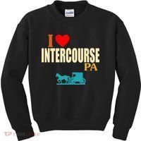 I Love Intercourse Funny Pa Kids Sweatshirt thumb 0