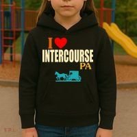 I Love Intercourse Funny Pa Kids Hoodie thumb 3