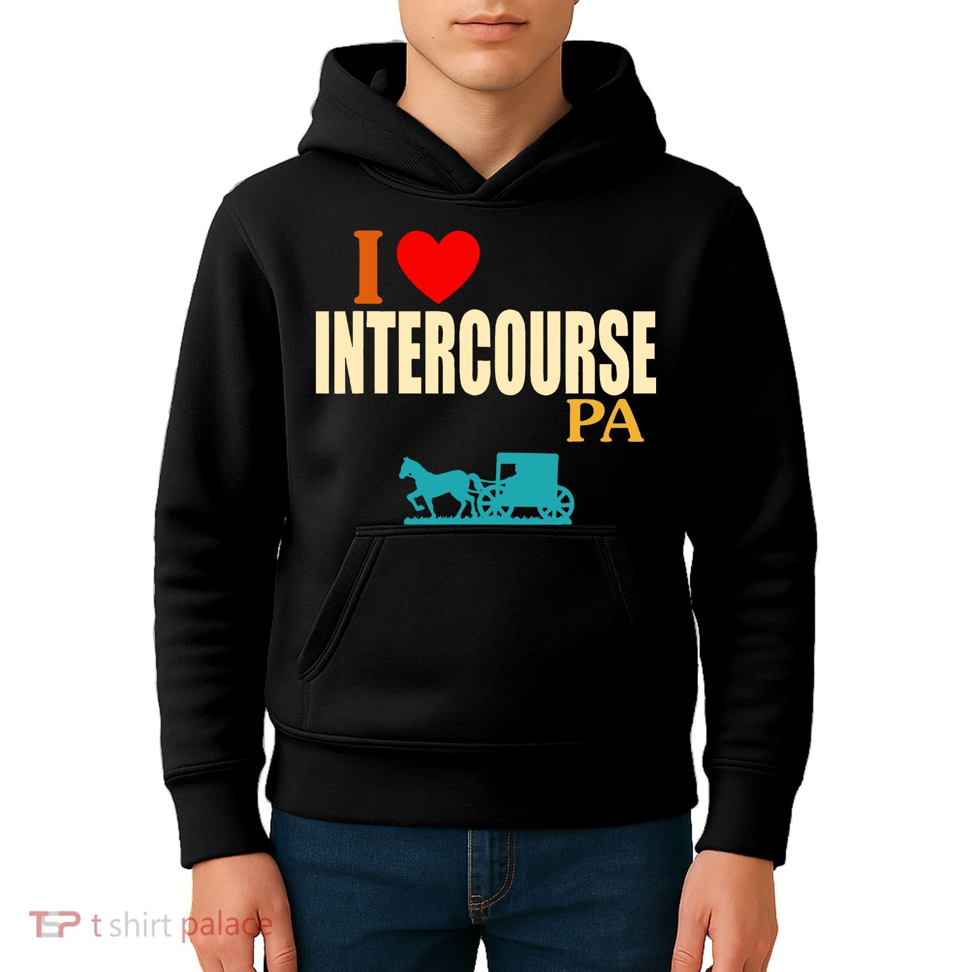 I Love Intercourse Funny Pa Kids Hoodie
