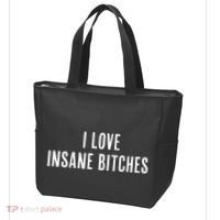 I Love Insane Bitches I Am Insane Couple Matching Couple Tote Bag thumb 3