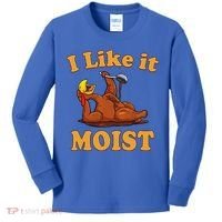 I LIKE IT MOIST Funny Thanksgiving Foods Family Group Set Kids Long Sleeve Shirt thumb 0