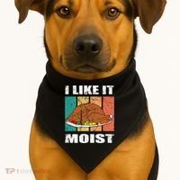 I Like It Moist Throwback Thanksgiving Dinner Family Gift USA-Made Doggie Bandana thumb 1