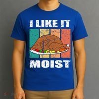 I Like It Moist Throwback Thanksgiving Dinner Family Gift T-Shirt thumb 3