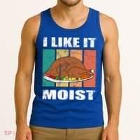 I Like It Moist Throwback Thanksgiving Dinner Family Gift Tank Top thumb 3