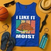 I Like It Moist Throwback Thanksgiving Dinner Family Gift Tank Top thumb 4