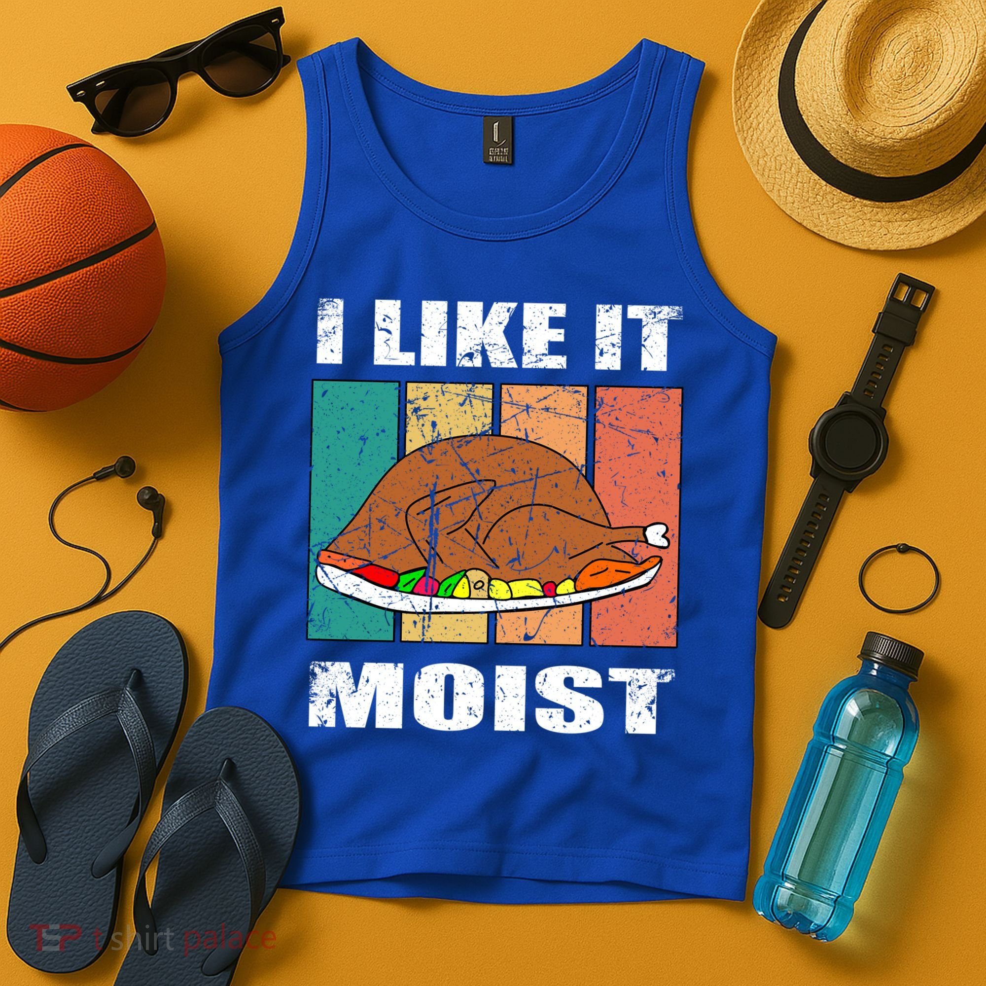 I Like It Moist Throwback Thanksgiving Dinner Family Gift Tank Top