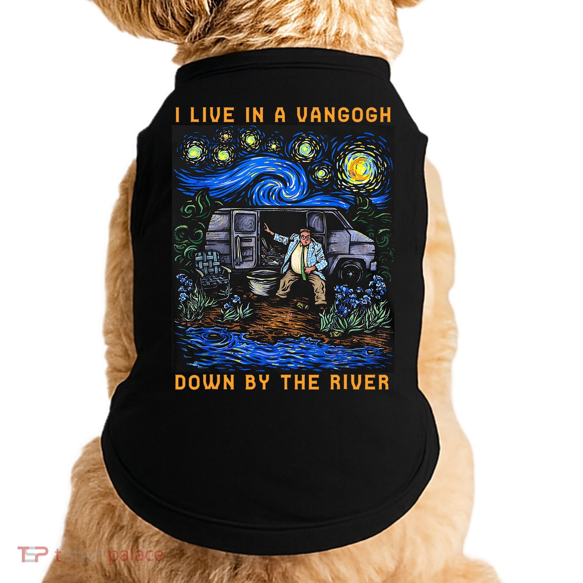 I Live In A Van Gogh Downby The River Doggie Tank