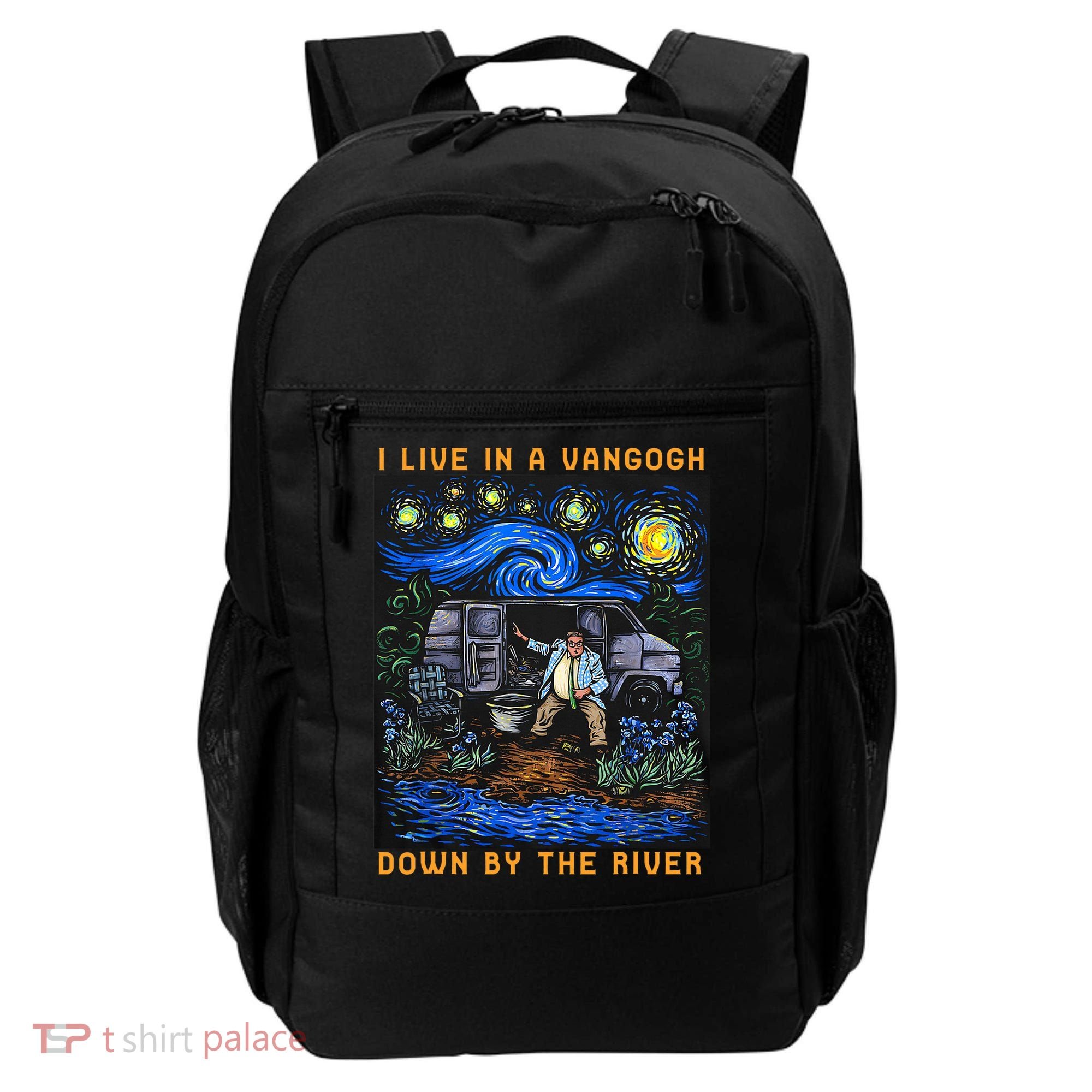 I Live In A Van Gogh Downby The River Backpack