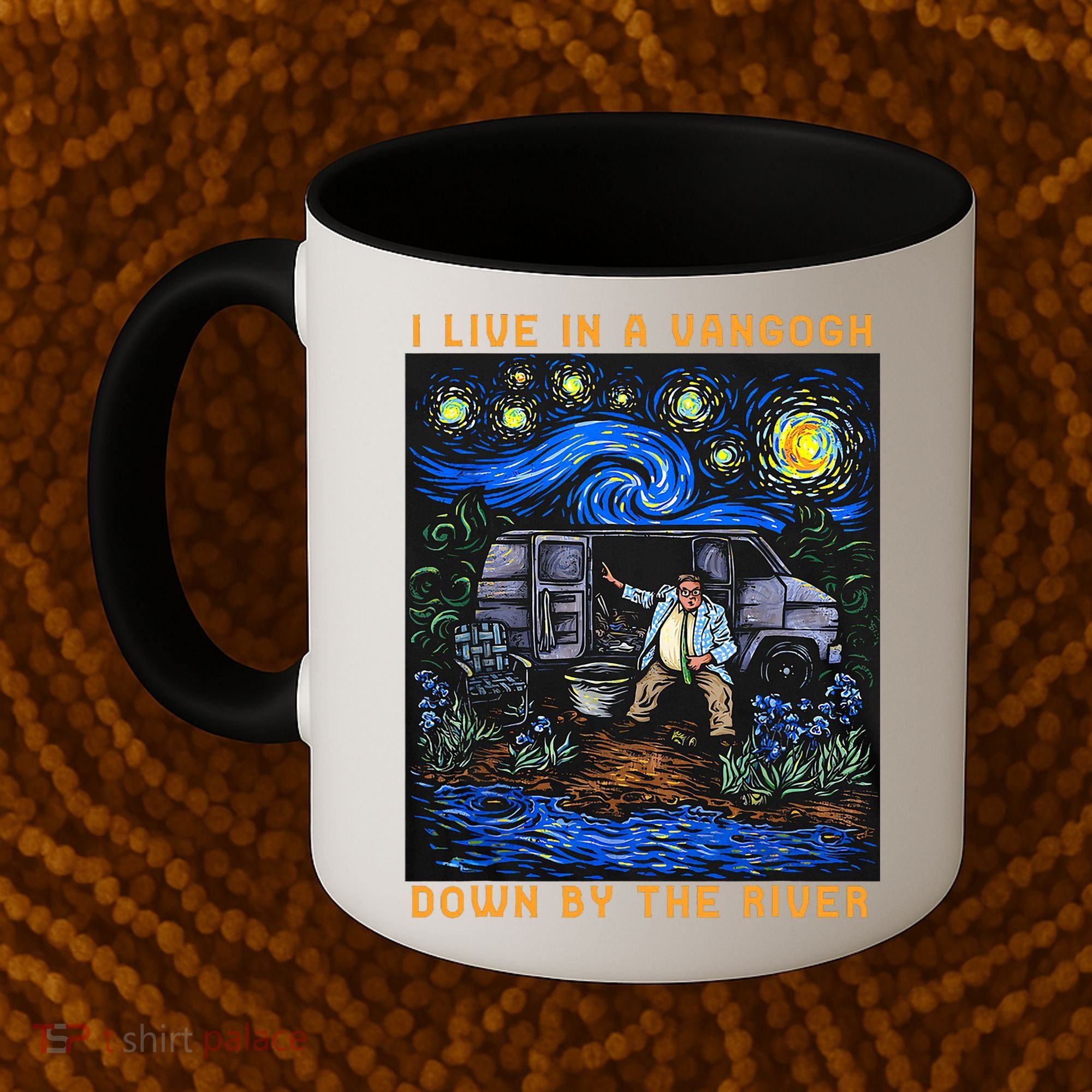 I Live In A Van Gogh Downby The River Coffee Mug