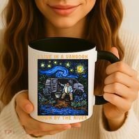I Live In A Van Gogh Downby The River Coffee Mug thumb 3