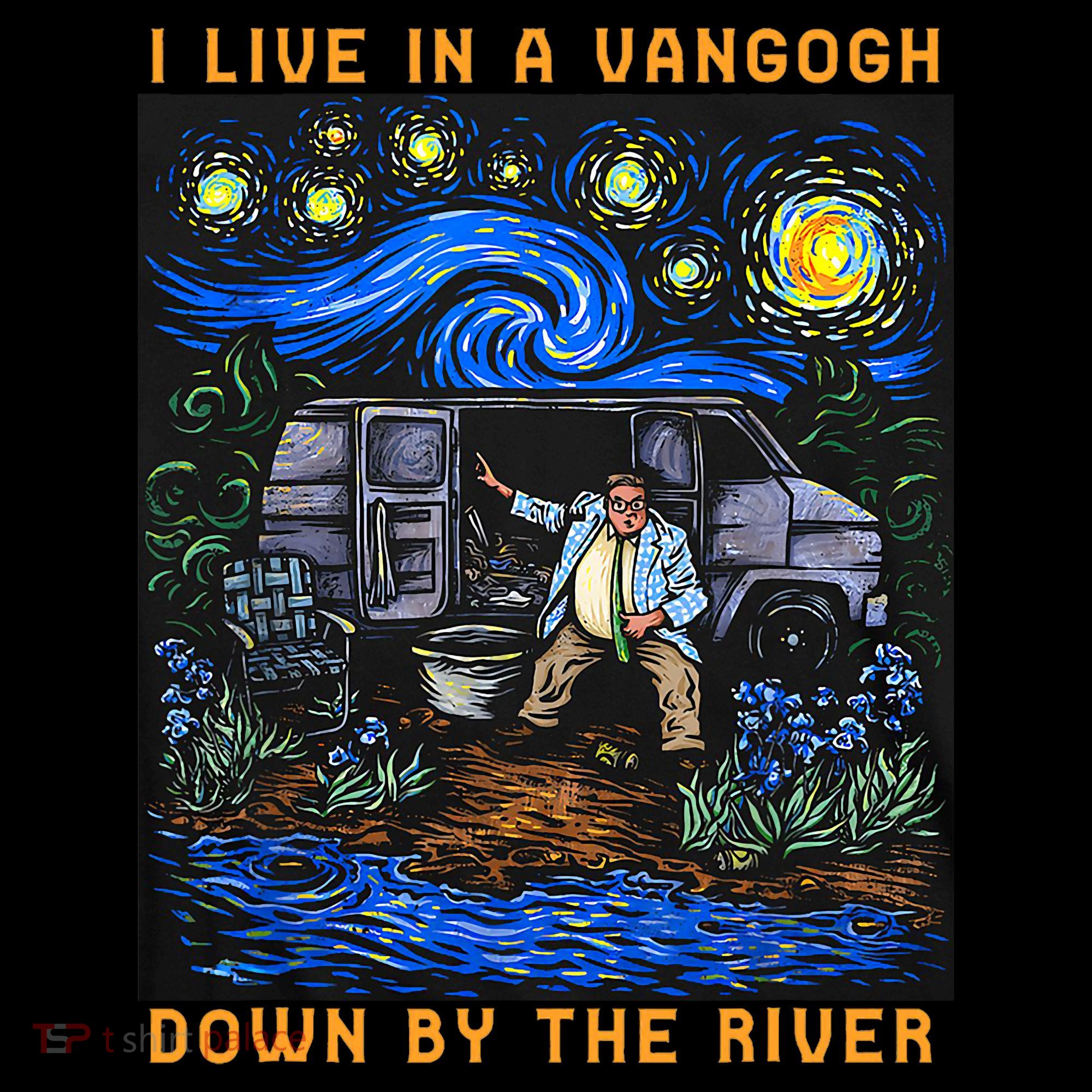 I Live In A Van Gogh Downby The River Women's Hoodie