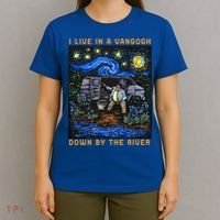 I Live In A Van Gogh Downby The River T-Shirt thumb 4