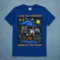 I Live In A Van Gogh Downby The River T-Shirt thumb 5