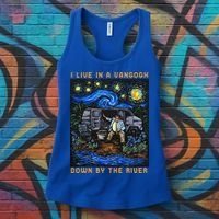 I Live In A Van Gogh Downby The River Women's Tank Top thumb 3