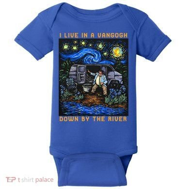 I Live In A Van Gogh Downby The River Baby Bodysuit