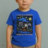 I Live In A Van Gogh Downby The River Toddler T-Shirt thumb 2