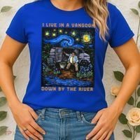 I Live In A Van Gogh Downby The River Women's T-Shirt thumb 2