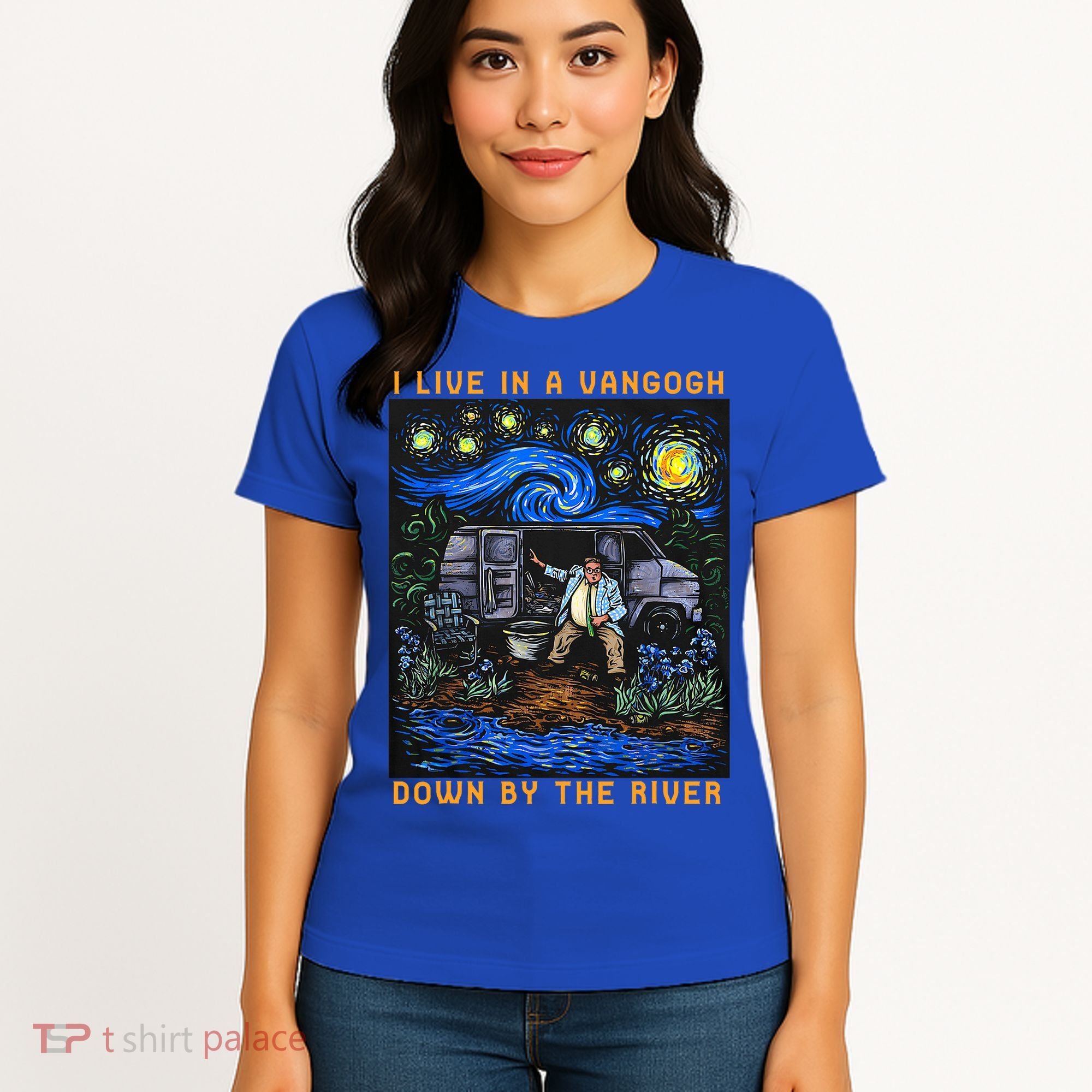 I Live In A Van Gogh Downby The River Women's T-Shirt