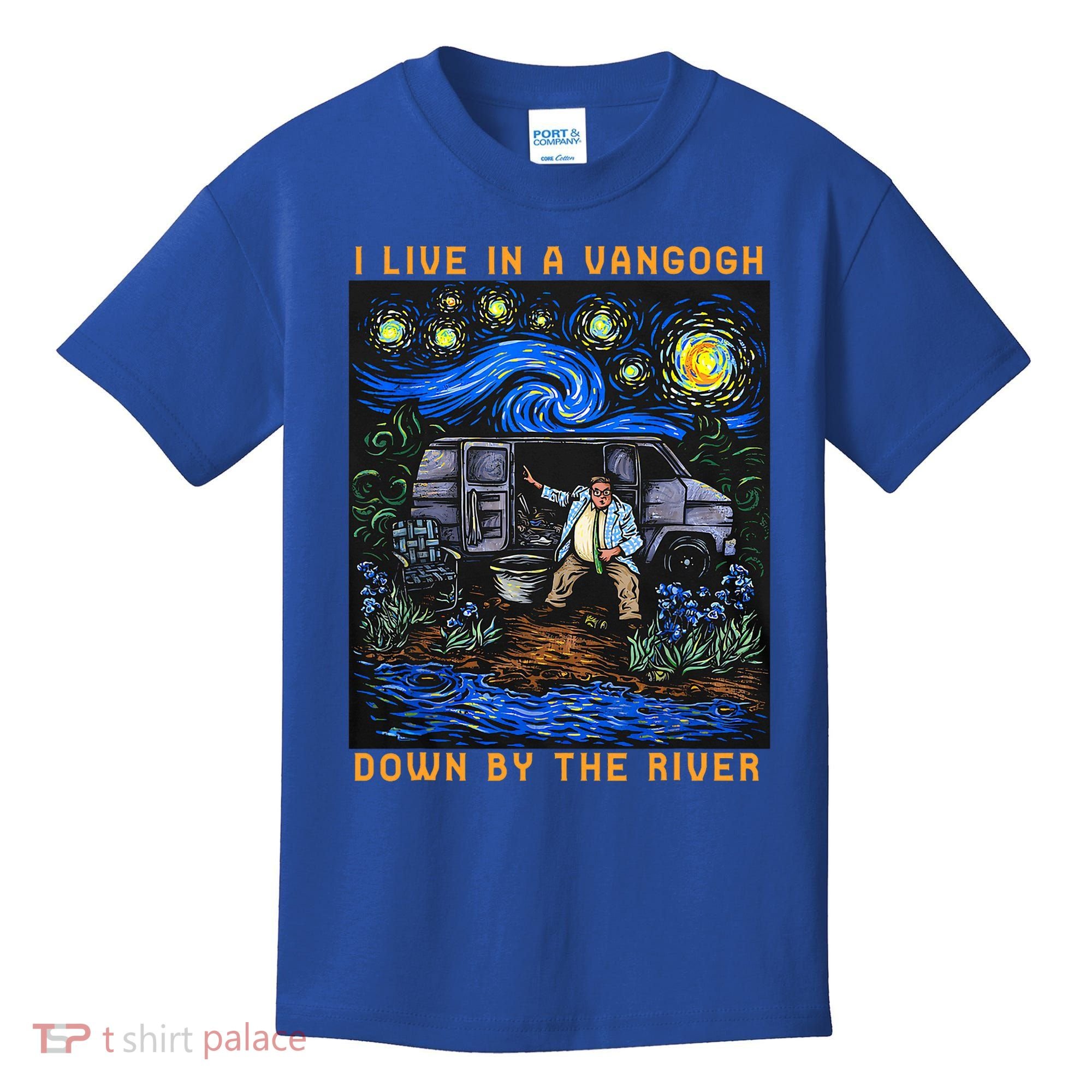 I Live In A Van Gogh Downby The River Kids T-Shirt