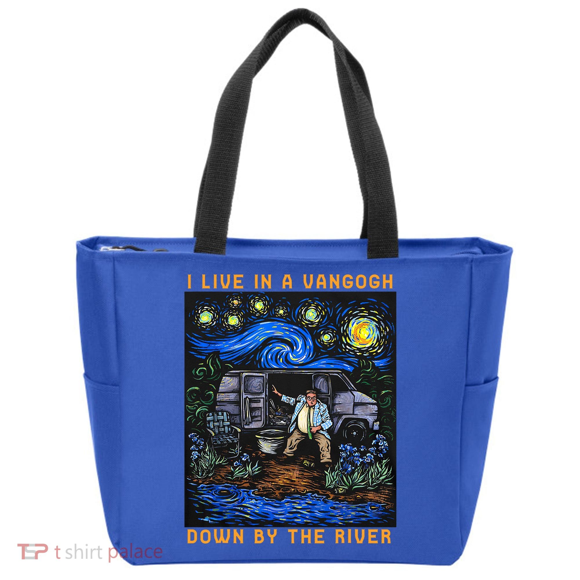 I Live In A Van Gogh Downby The River Tote Bag
