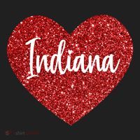 I Love Indiana Usa Red Heart Gift Women's Sweatshirt thumb 2