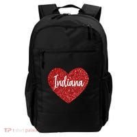 I Love Indiana Usa Red Heart Gift Backpack thumb 0