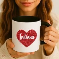 I Love Indiana Usa Red Heart Gift Coffee Mug thumb 3