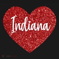 I Love Indiana Usa Red Heart Gift Women's Hoodie thumb 2